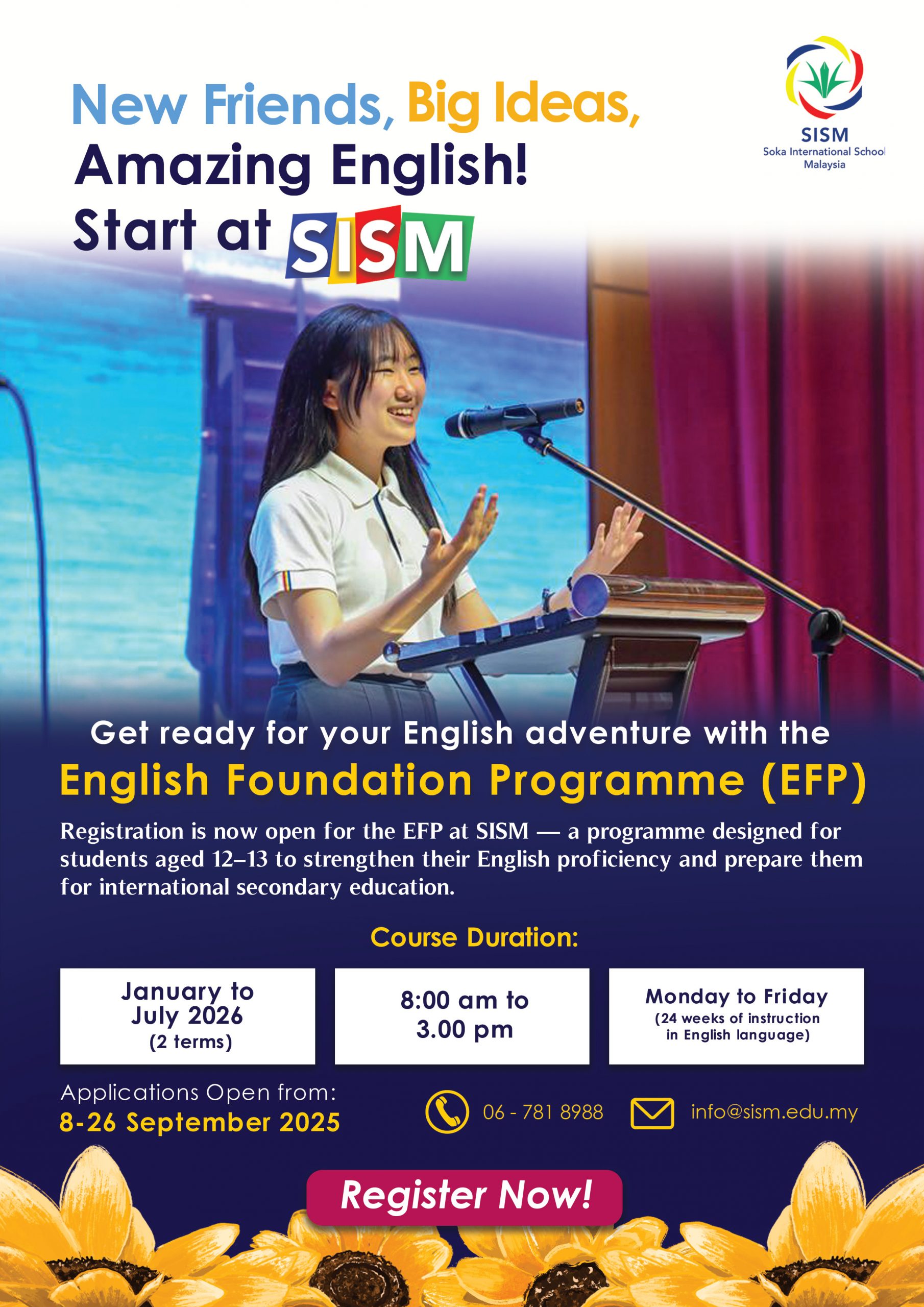 English Foundation Programme (EFP) 2026 Admissions